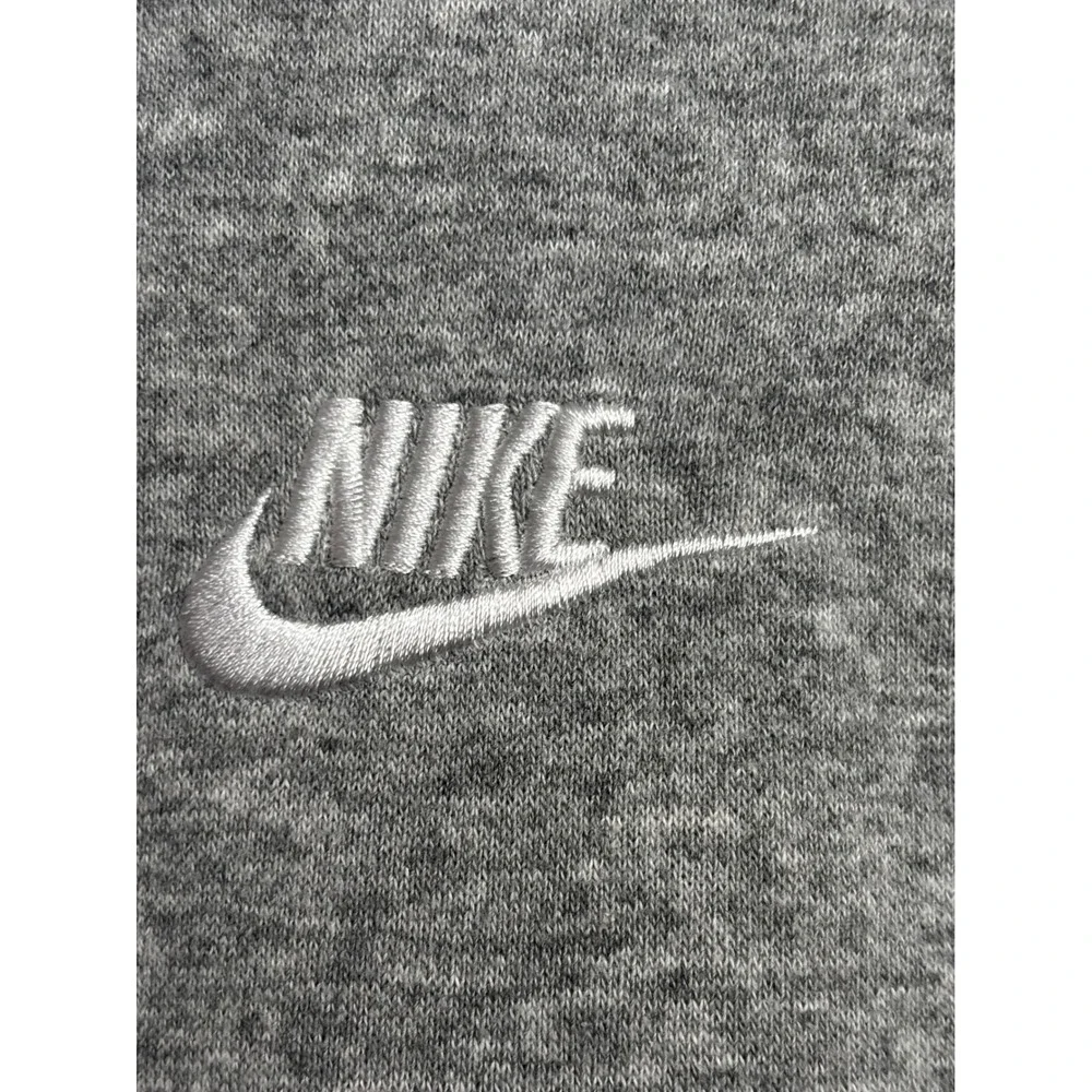 Nike Gray Hoodie White Embroidered Swish Youth Size XL